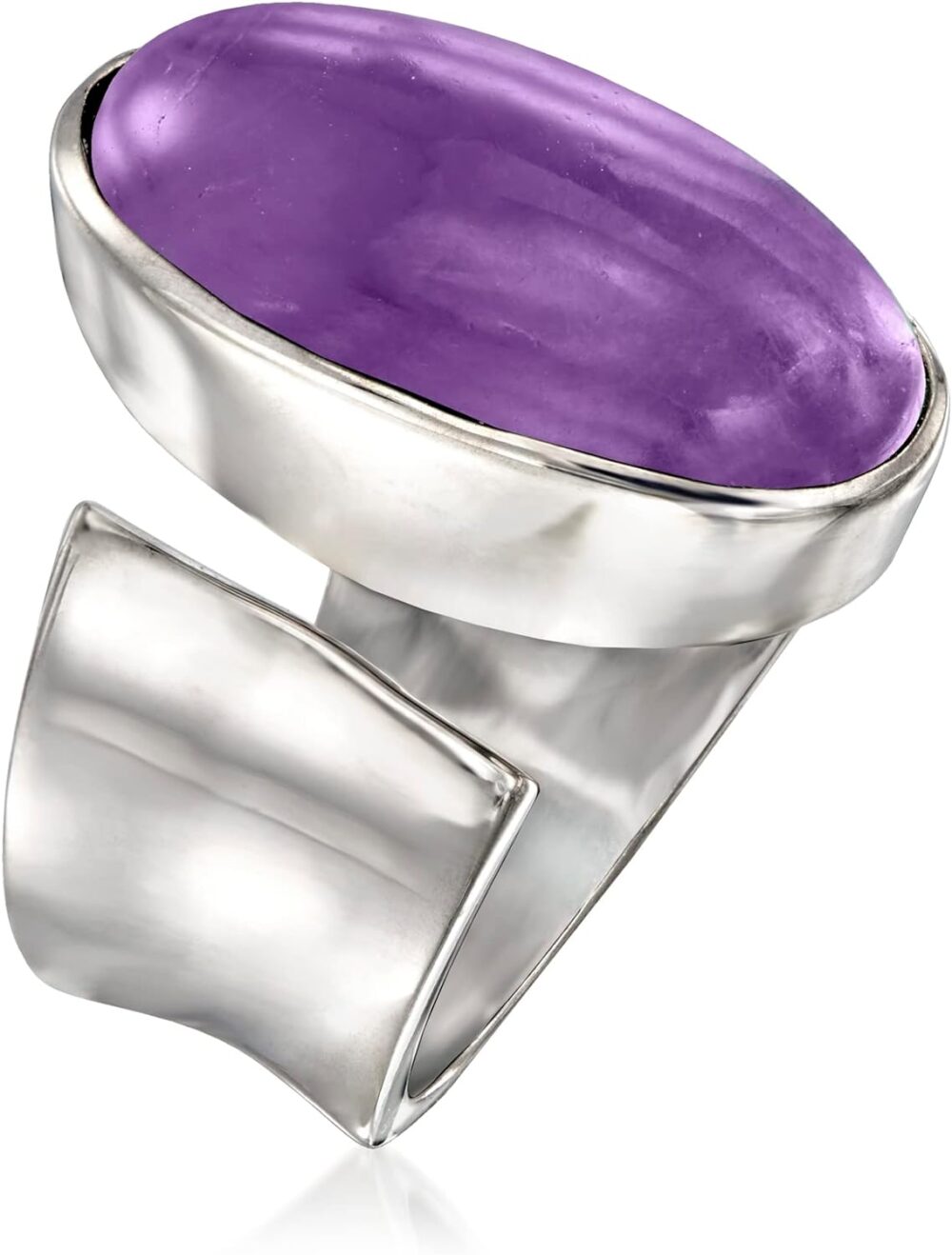 Ross-Simons 10.00 Carat Amethyst Wrap Ring in Sterling Silver - Image 3