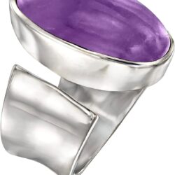 Ross-Simons 10.00 Carat Amethyst Wrap Ring in Sterling Silver - Image 3