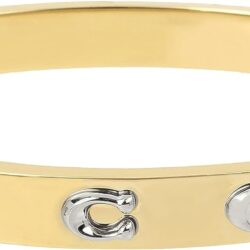 Coach Women's Pegged C Logo Hinged Bangle Bracelet