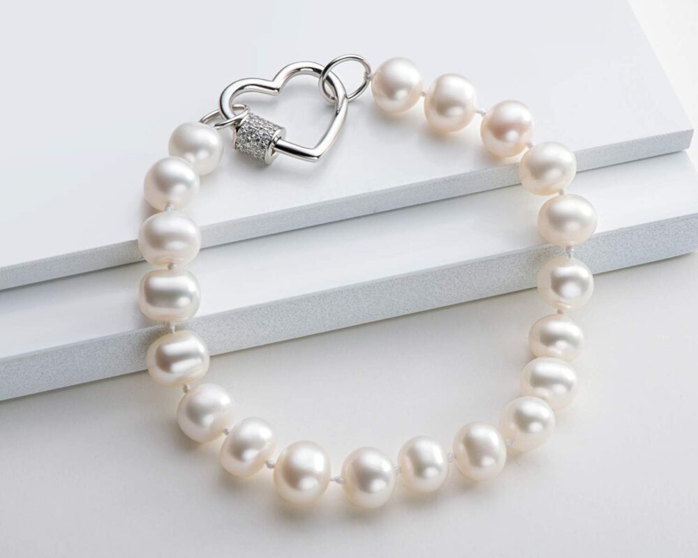 DENGGUANG Freshwater Cultured Pearl Bracelet White Pearl All Shape Clasp Strand Bracelets for Women Jewelry Gift Size: 6-7mm/7-8mm/8-9mm/9-10mm/10-11mm - Image 5