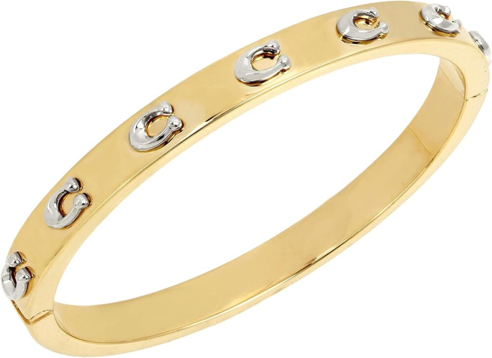 Coach Women's Pegged C Logo Hinged Bangle Bracelet - Image 2