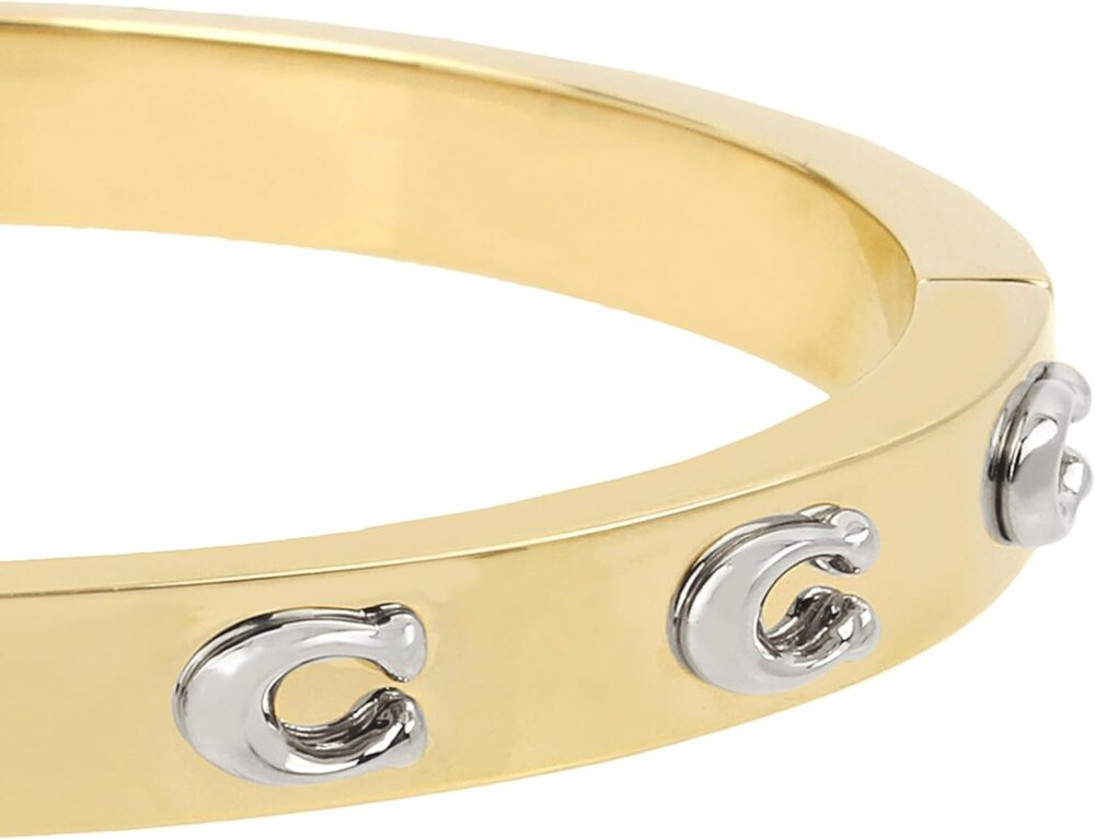 Coach Women's Pegged C Logo Hinged Bangle Bracelet - Image 3