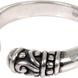 NOVICA Artisan Handmade .925 Sterling Silver Wrap Ring from Indonesia 'Twin Buds' - Image 3