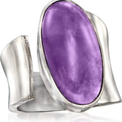 Ross-Simons 10.00 Carat Amethyst Wrap Ring in Sterling Silver - Image 4