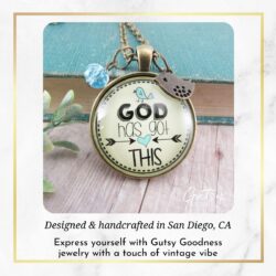 He Has Got This Necklace Faith Inspired Jewelry for Women Boho Style Chain 24" - Handmade Godly Saying Pendant, Bronze Bird Charm, Encourage with Thoughtfully Packaged Message Card & Gift Box - Image 4