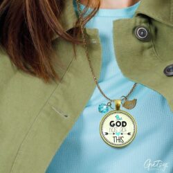 He Has Got This Necklace Faith Inspired Jewelry for Women Boho Style Chain 24" - Handmade Godly Saying Pendant, Bronze Bird Charm, Encourage with Thoughtfully Packaged Message Card & Gift Box - Image 7