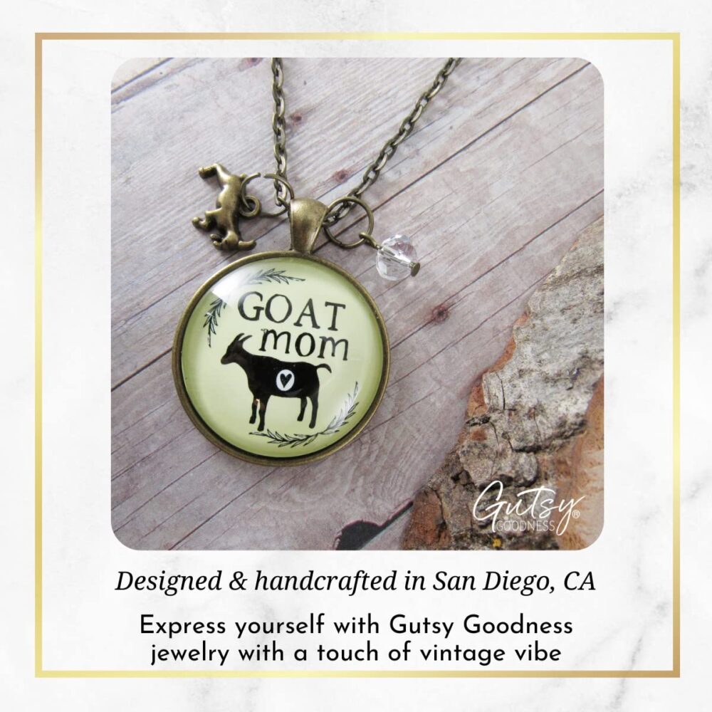 Goat Mom Necklace Farm Life Country Westrn Jewelry For Women 24" Chain - Handmade Animal Goat Mama Theme Pendant, Bronze Kid Goat Charm, Thoughtfully Packaged Ready to Gift with Message Card & Box - Image 4