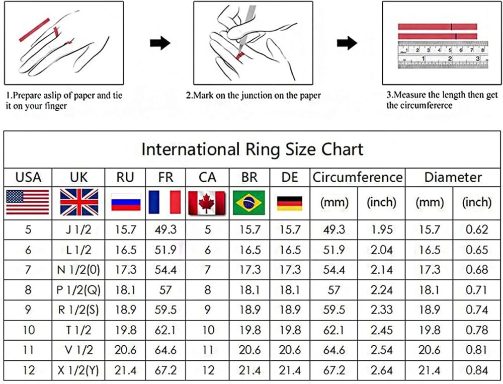 STARCHENIE Celtic Knot Ring for Women 925 Sterling Silver 3-Stone Promise Ring Size 5-10 - Image 6