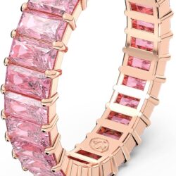 Swarovski Matrix Crystal Ring Collection, Pink Crystal, Rose Gold-Tone Finish - Image 2