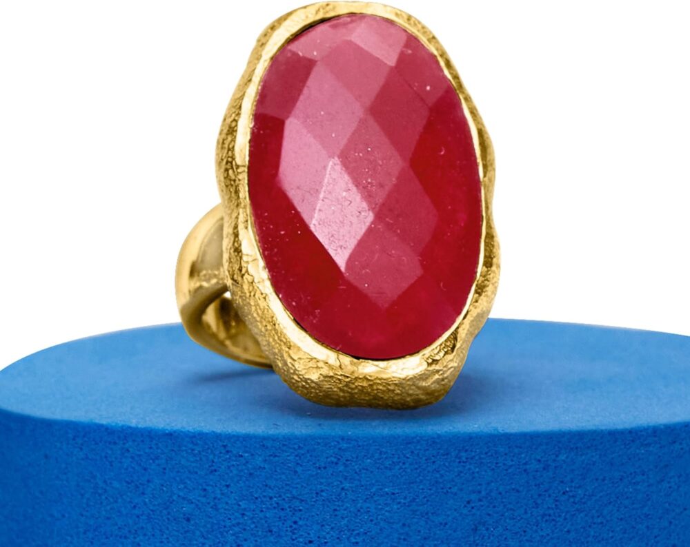 Ross-Simons 25.00 Carat Pink Quartz Ring in 18kt Gold Over Sterling - Image 6