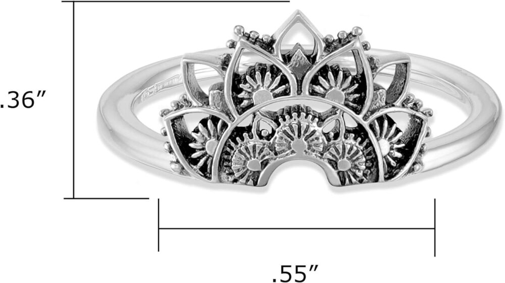 Boma Jewelry Sterling Silver Bali Style Boho Tribal Lotus Blossom Flower Ring - Image 5