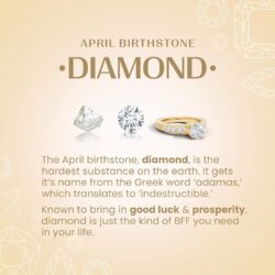 Angara Split Shank Natural Diamond Promise Ring for Women, Girls in 925 Sterling Silver/14K Solid Gold - April Birthstone Jewelry for Her