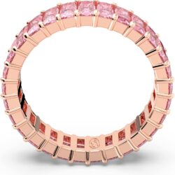 Swarovski Matrix Crystal Ring Collection, Pink Crystal, Rose Gold-Tone Finish - Image 4