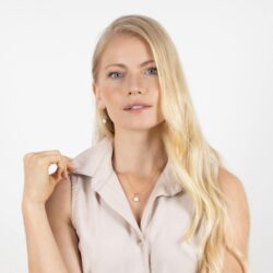 White Opal Pendant Necklace for Women in 14k Yellow Gold Plated on 925 Sterling Silver - October Birthstone 8mm Round Cut Gemstone - Vintage Handmade Crown Style Silver Mount on a Gold Plate Chain - Image 4