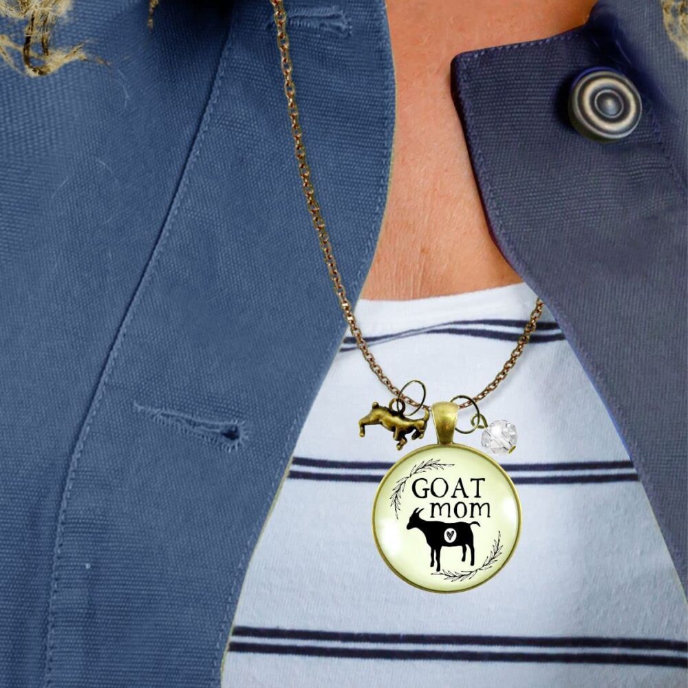 Goat Mom Necklace Farm Life Country Westrn Jewelry For Women 24" Chain - Handmade Animal Goat Mama Theme Pendant, Bronze Kid Goat Charm, Thoughtfully Packaged Ready to Gift with Message Card & Box - Image 7