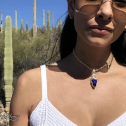 Lapis Lazuli and Moonstone Necklace Pendant | Blue Crystal Necklace | Rainbow Moonstone Jewelry | Charged Moonstone Crystal Necklace for Women | Gift For Her Lapis Egyptian Jewelry LMG2 - Image 7