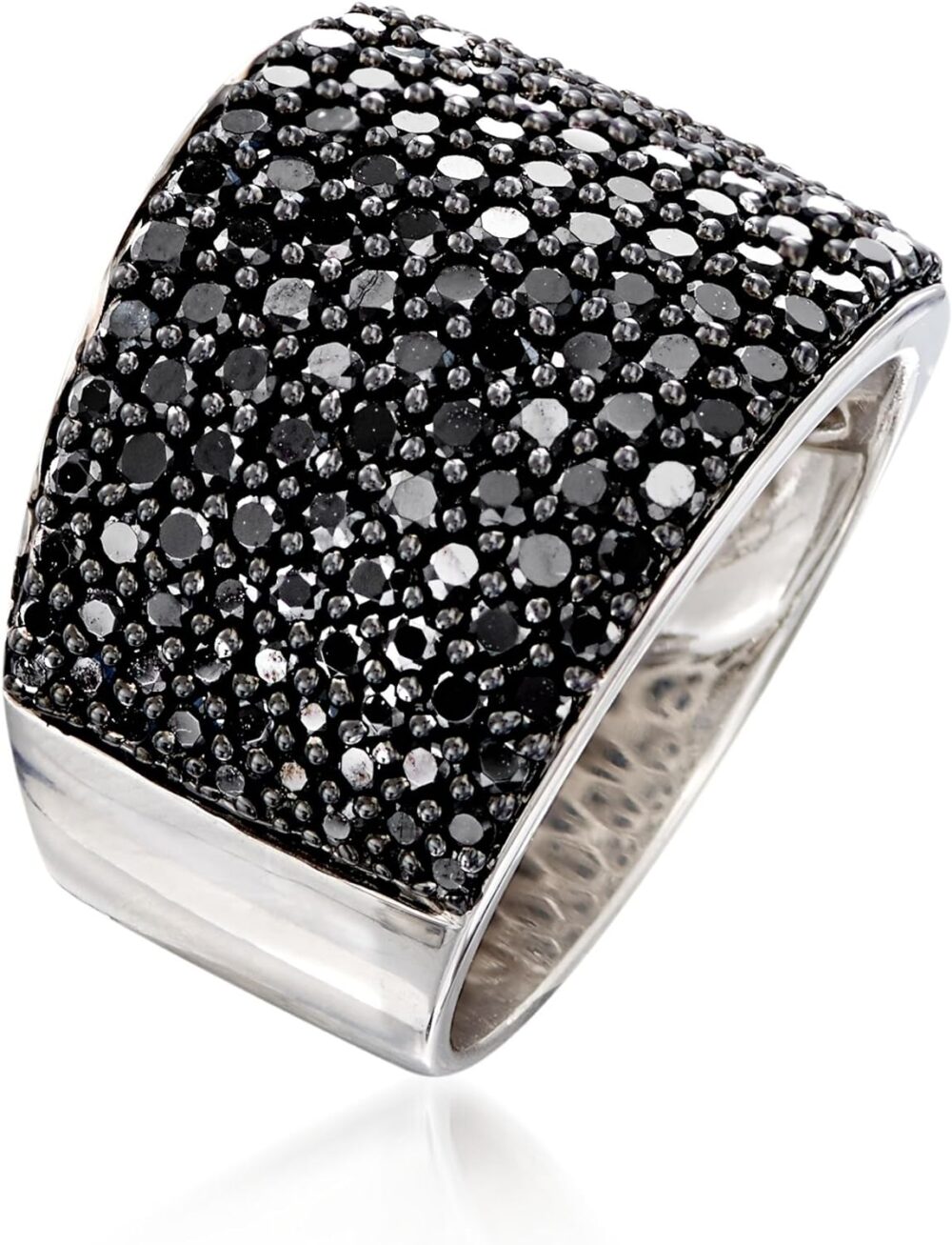 Ross-Simons 3.70 ct. t.w. Pave Black Spinel Ring in Sterling Silver - Image 3