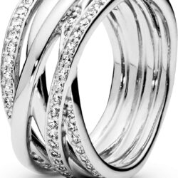 Pandora Sparkling & Polished Lines Entwined Ring - Ring for Women - Gift for Her, With Gift Box - Image 2