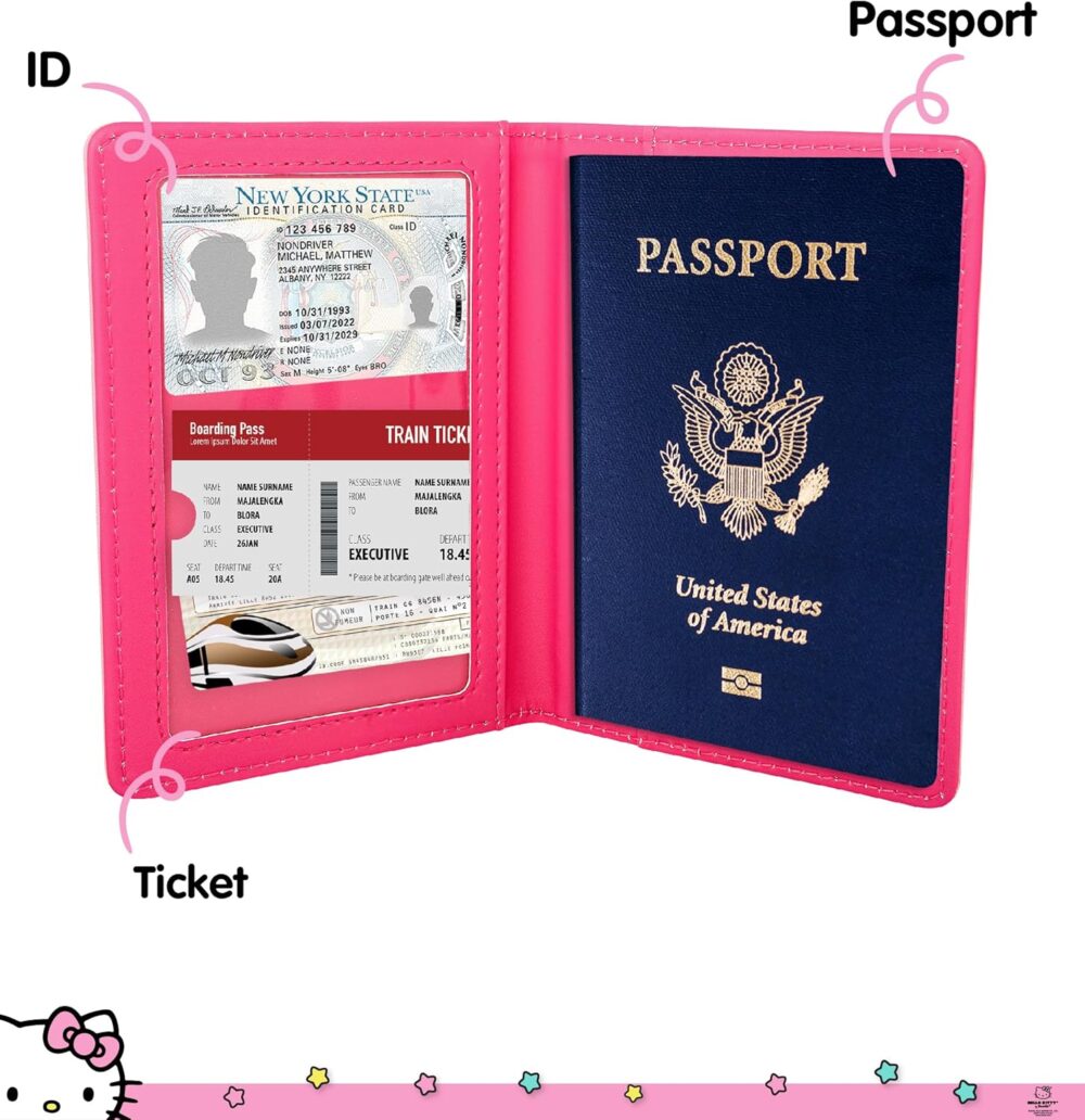 Hello Kitty Passport Holder Official License, Cute Passport Holder and Passport Cover, Sanrio Gifts - Image 6