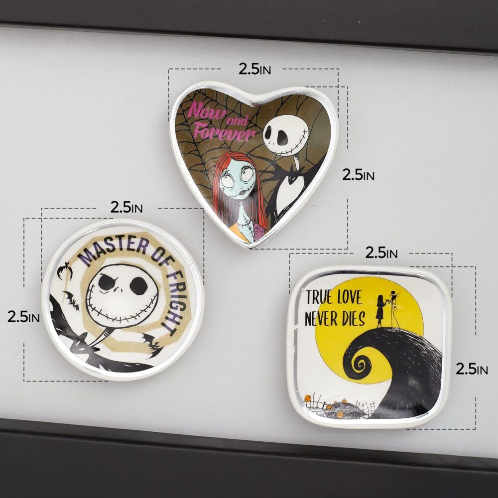 Disney Tim Burton's Nightmare Before Christmas Mini Trinket Tray Gift Set, 3 Piece Jewelry Dish Ring Holder - Image 6