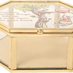 Disney Winnie the Pooh Jewelry Box - Glass Jewelry Case with Pooh and Piglet Design Jewelry Box, Officially Licensed - Image 5