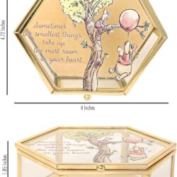 Disney Winnie the Pooh Jewelry Box - Glass Jewelry Case with Pooh and Piglet Design Jewelry Box, Officially Licensed - Image 6