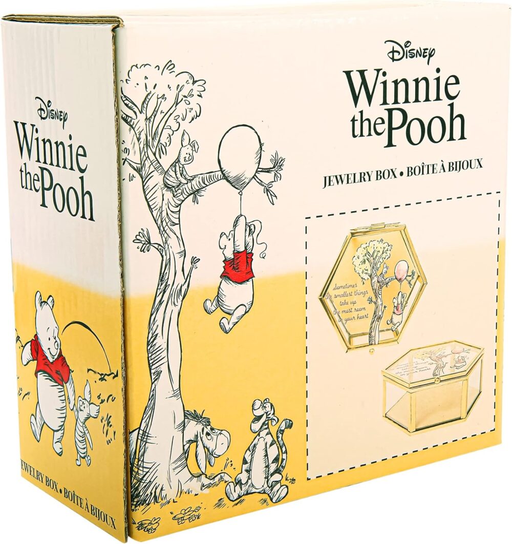 Disney Winnie the Pooh Jewelry Box - Glass Jewelry Case with Pooh and Piglet Design Jewelry Box, Officially Licensed - Image 7