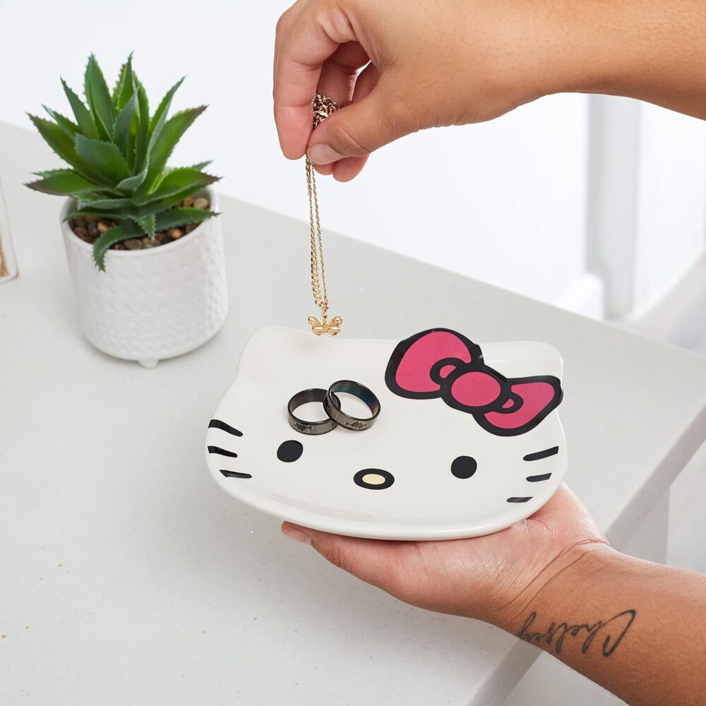 Hello Kitty Sanrio Jewelry Dish - Ceramic Trinket Tray and Ring Dish Jewelry Tray Officially Licensed - Image 5