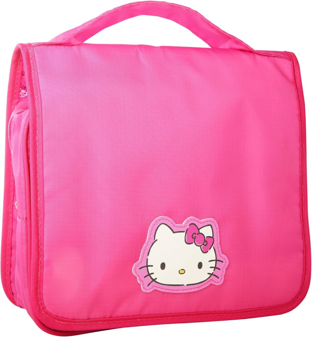 Hello Kitty Travel Toiletry Bag, Hanging Toiletry Bag Pink, Makeup Bag, Sanrio Travel Official License