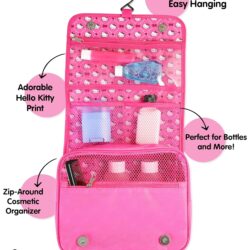 Hello Kitty Travel Toiletry Bag, Hanging Toiletry Bag Pink, Makeup Bag, Sanrio Travel Official License - Image 2