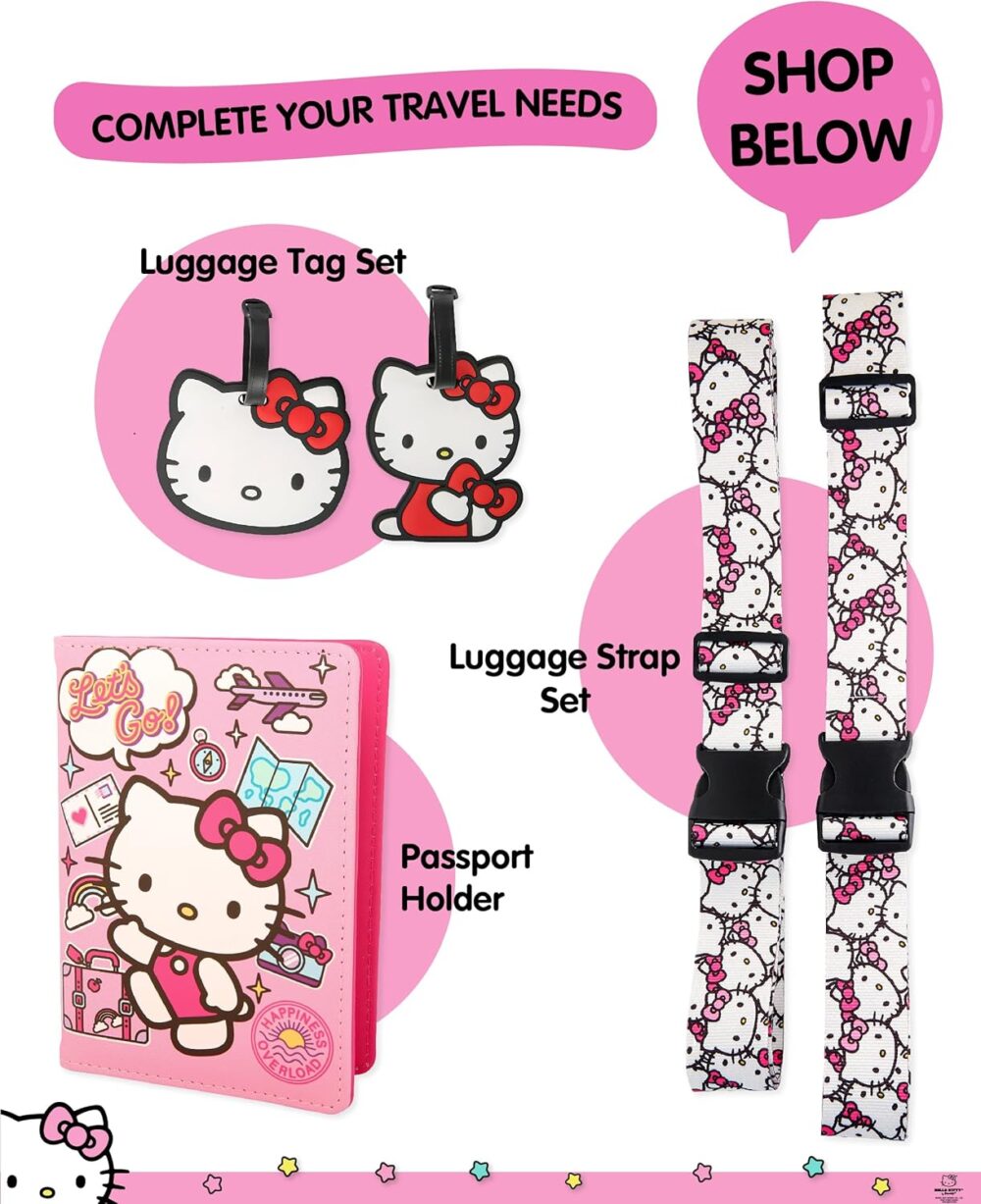 Hello Kitty Travel Toiletry Bag, Hanging Toiletry Bag Pink, Makeup Bag, Sanrio Travel Official License - Image 4