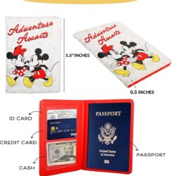 Disney Mickey & Minnie Mouse Passport Holder - Officially Licensed Passport Holder for Women - Travel Essentials for Women - Image 6