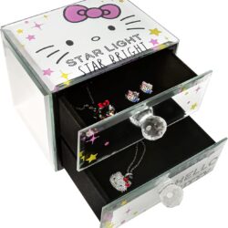 Jacmel Sanrio Hello Kitty Star Bright Mirror Glass Jewelry Box - Officially Licensed Hello Kitty Jewelry Organizer - Image 2