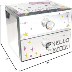 Jacmel Sanrio Hello Kitty Star Bright Mirror Glass Jewelry Box - Officially Licensed Hello Kitty Jewelry Organizer - Image 10