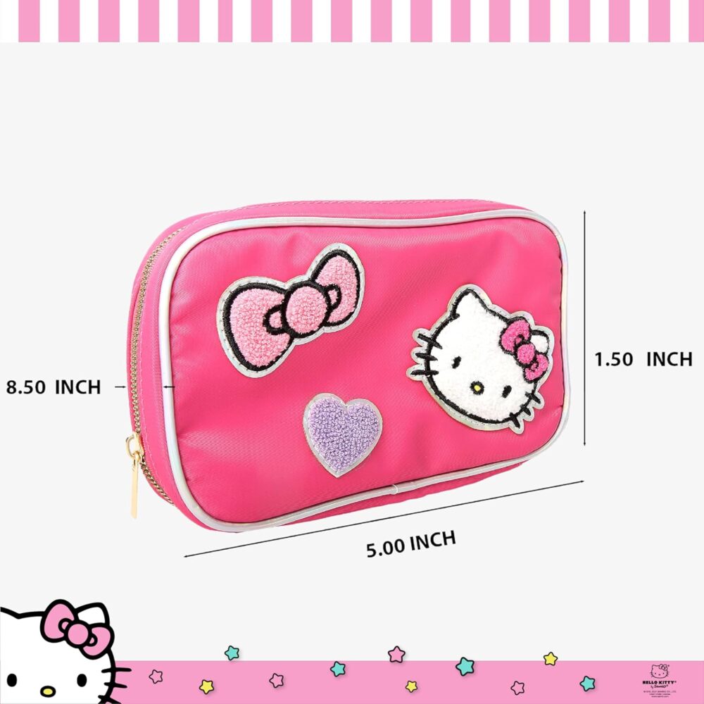 Sanrio Hello Kitty Nylon Jewelry Holder Organizer with Zip Closure - Officially Licensed Hello Kitty Jewelry Travel Organizer - Image 6