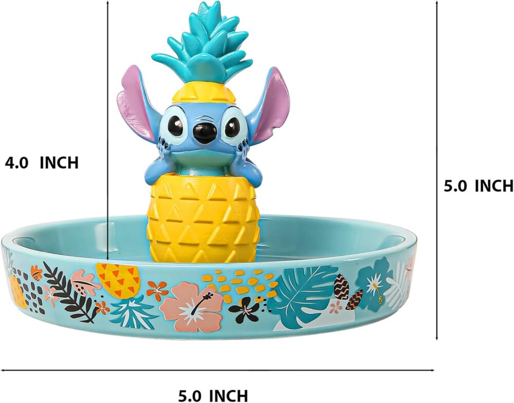 Disney Lilo & Stitch Ring Holder Jewelry Dish - Resin 3D Stitch Ring Dish - Official License Jewelry Tray for Engagement Ring - Image 6