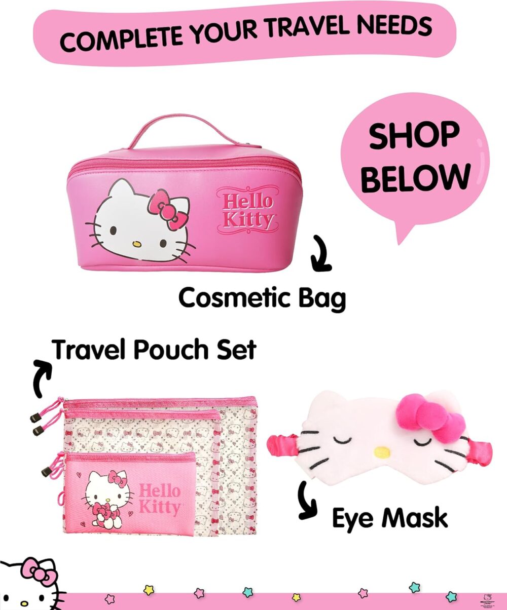 Hello Kitty Passport Holder and Luggage Tag Set Official License, Sanrio Passport Cover and Bag Tag - Image 4