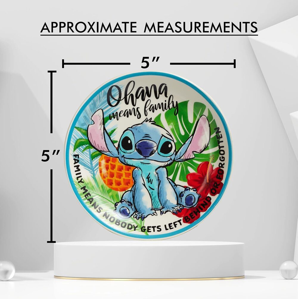 Disney Lilo & Stitch Jewelry Tray - Ceramic Trinket Dish - Ohana Means Family Stitch Ring Dish - Officially Licensed - Image 5