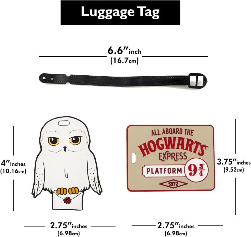 Harry Potter Hedwig The Owl and Hogwarts Express Platform 9-3/4 PVC Luggage Tags, Set of 4 - Image 6