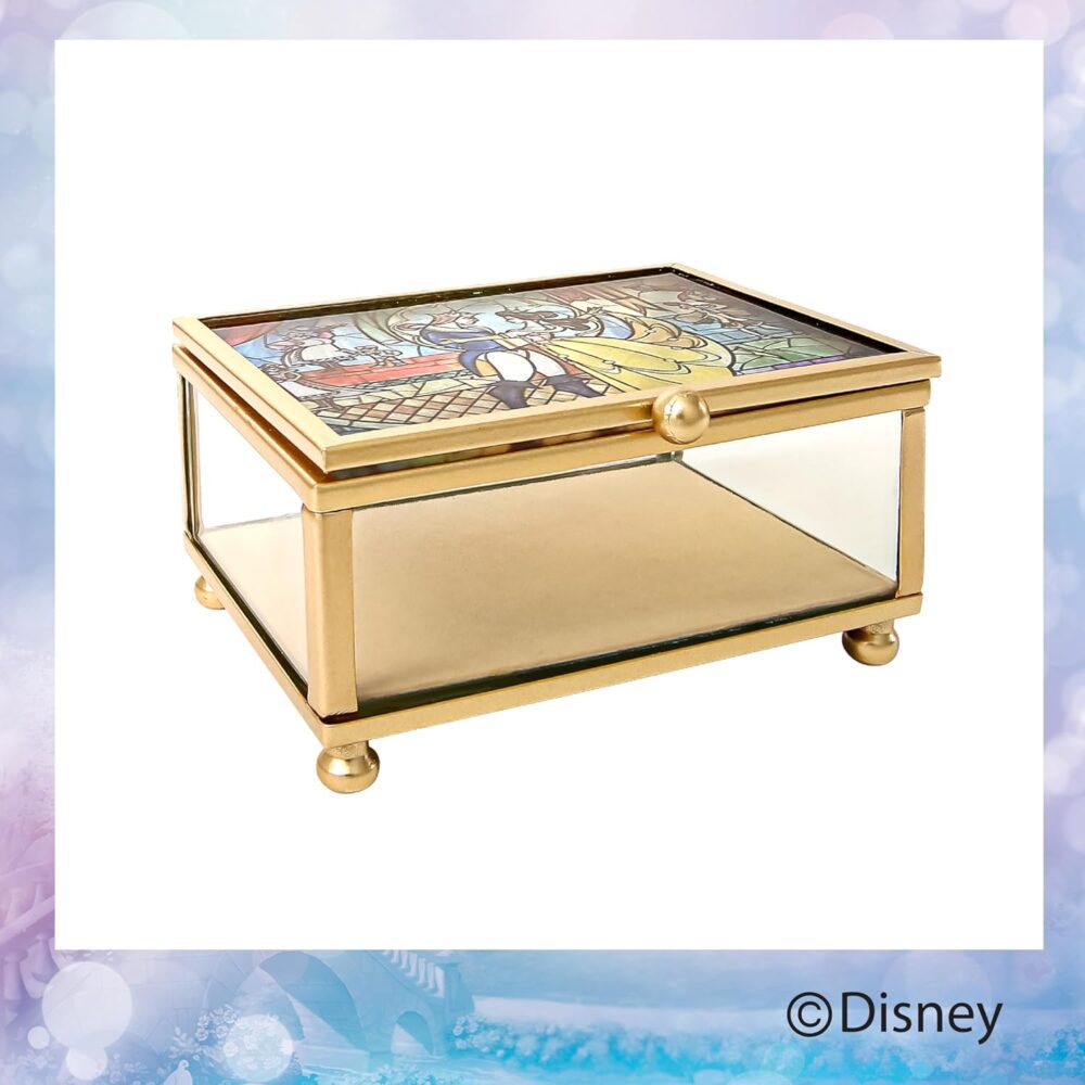 Disney Beauty and the Beast Small Glass Jewelry Box Officially Licensed, Jewelry Case, Gifts - Image 4