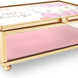SALLY ROSE Sanrio Hello Kitty Jewelry Box - Enjoy the Little Things Glass Jewelry Case - Hello Kitty Gifts Officially Licensed - Image 4