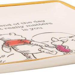 Disney Winnie the Pooh Womens Flash Plated Gold Drop Earrings and Ceramic Jewelry Tray Bundle - Image 5