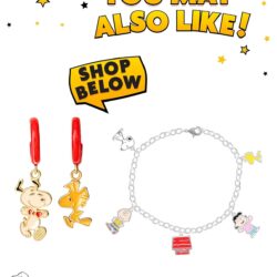 PEANUTS Womens Snoopy and Woodstock Red Crystal Heart Necklace 18" - Silver Plated Snoopy Necklace - Official License - Image 4