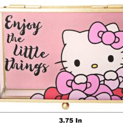SALLY ROSE Sanrio Hello Kitty Jewelry Box - Enjoy the Little Things Glass Jewelry Case - Hello Kitty Gifts Officially Licensed - Image 5