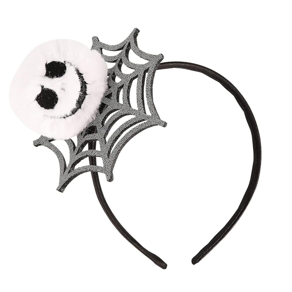 Disney The Nightmare Before Christmas Headband for Women - Black Head Band with Spiderweb and Jack Skellington Head