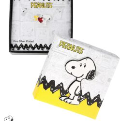 PEANUTS Womens Snoopy and Woodstock Red Crystal Heart Necklace 18" - Silver Plated Snoopy Necklace - Official License - Image 6
