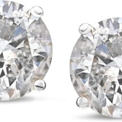 Amazon Essentials Certified 14k Gold Diamond with Screw Back and Post Stud Earrings (J-K Color, I1-I2 Clarity) (previously Amazon Collection)