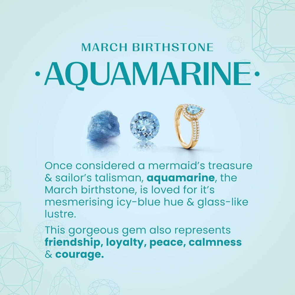 Angara Natural Aquamarine Infinity Heart Pendant with Diamonds in Silver / 14K Solid Gold/Platinum | March Birthstone, Birthday, Engagement, Anniversary, Wedding Jewelry Gift for Women - Image 6