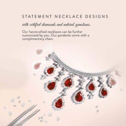 Diamondere Natural and Certified Oval Gemstone and Diamond Necklace in 14k Solid Gold | 1.31 Carat Pendant with Chain - Image 5