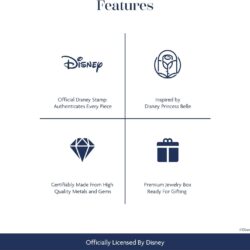 Jewelili Enchanted Disney Fine Jewelry Sterling Silver and 10K Yellow Gold 4 MM Round Shape Citrine and 1/10 Cttw Natural White Round Diamond Belle 30th Rose Ring - Image 4